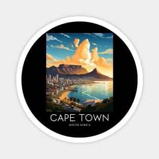 A Pop Art Travel Print of Cape Town - South Africa Magnet